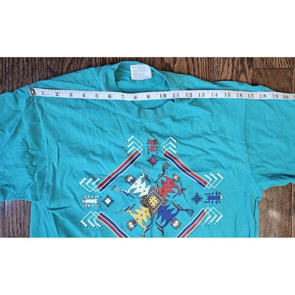 Vtg 80's Single Stitch Santa Fe New Mexico Graphic T Shirt Mens Medium Hanes - Picture 7 of 9